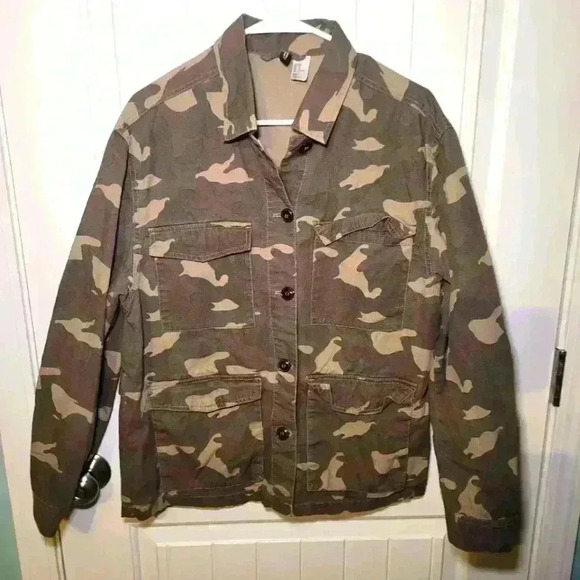 Divided H&M 100% cotton camo jacket - Picture 1 of 8